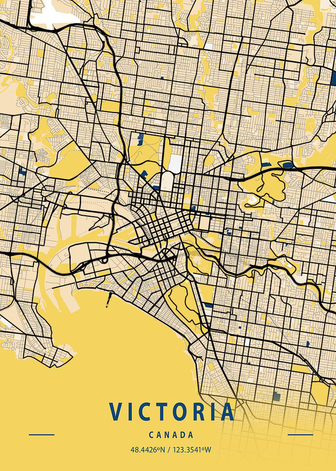 Victoria Yellow City Map