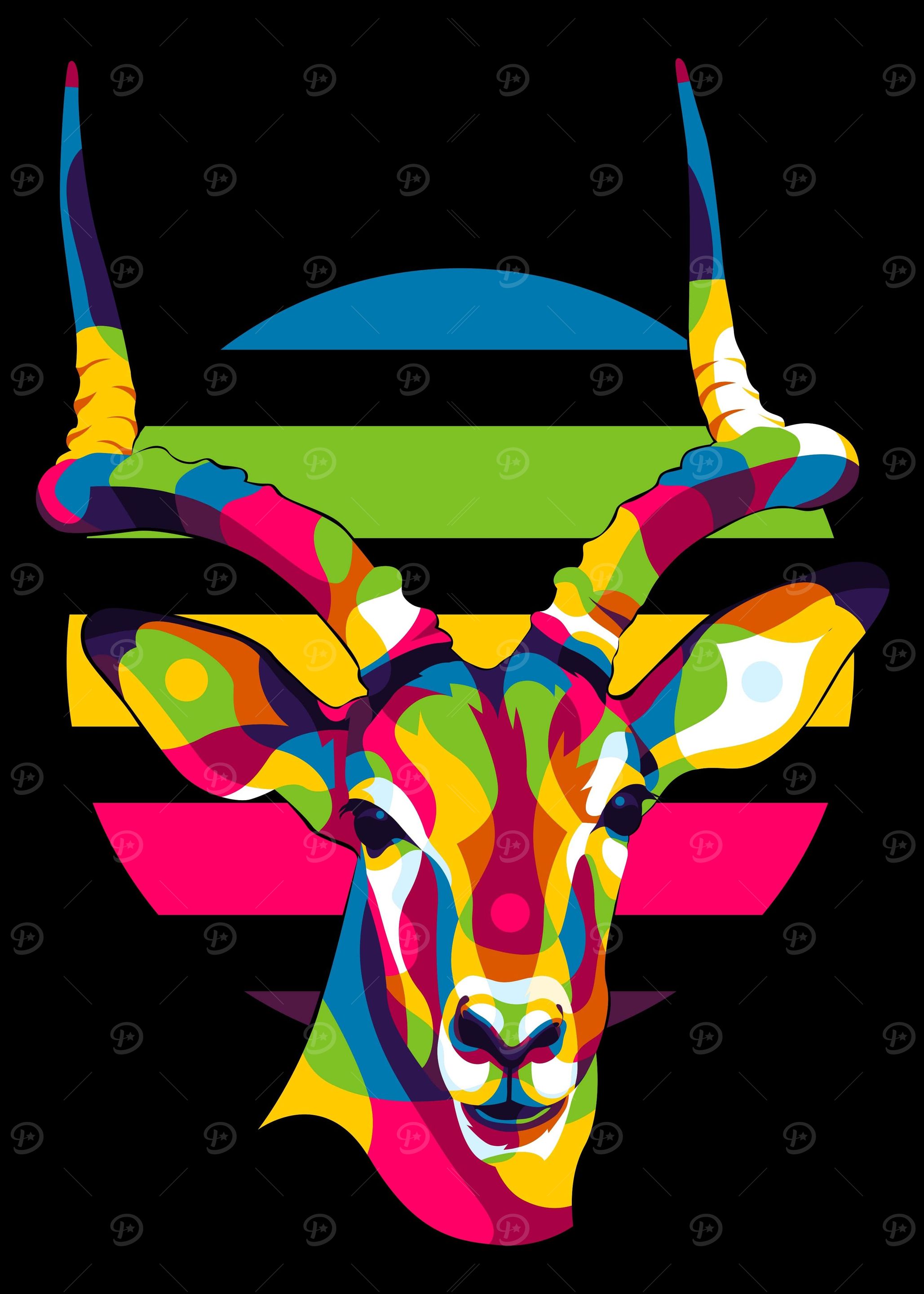 Deer with Long Horns