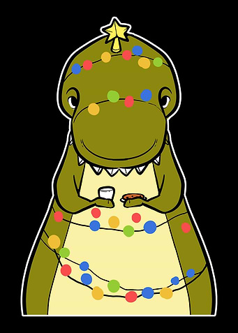 TRex Hates Christmas Dino