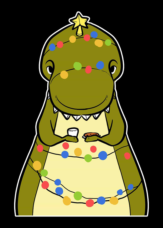 TRex Hates Christmas Dino