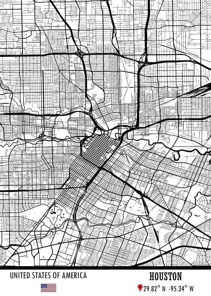 Houston USA Map