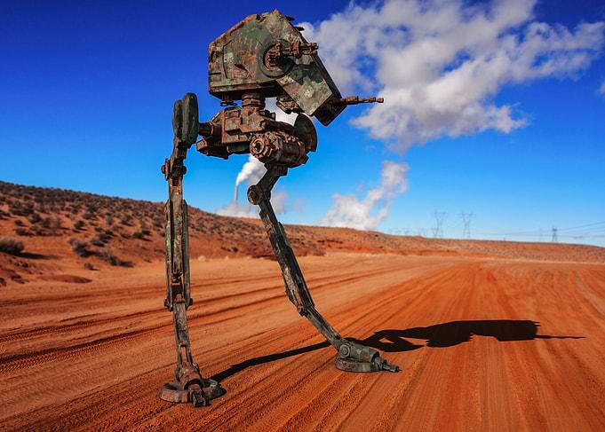 Robot in the desert