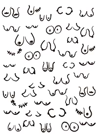 Boobs Sketch BW
