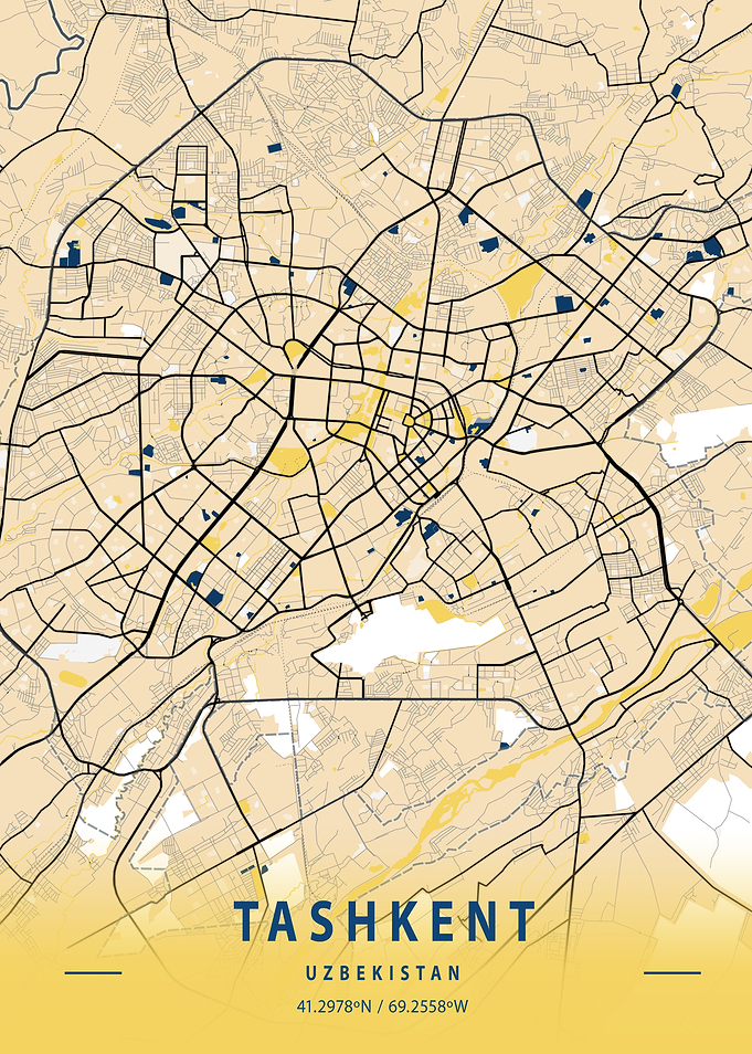 Tashkent Yellow City Map