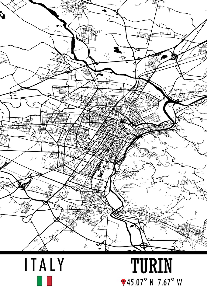 Turin ITALY Map