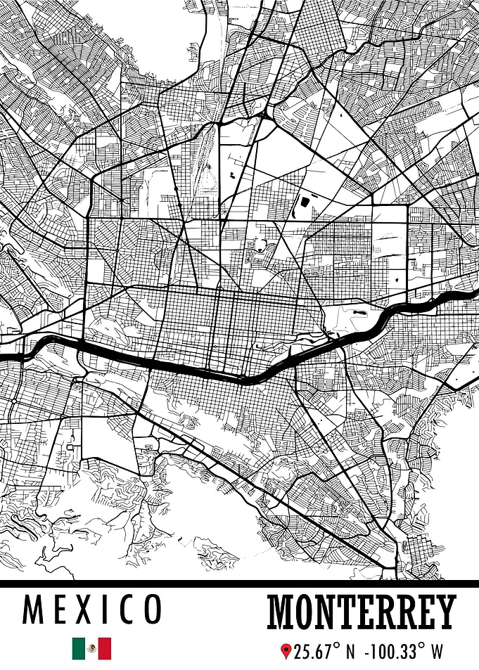 Monterrey MEXICO Map