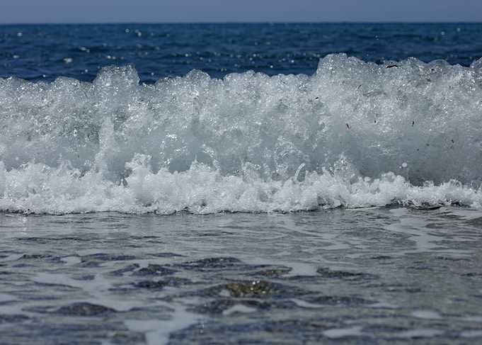 Waves macro background