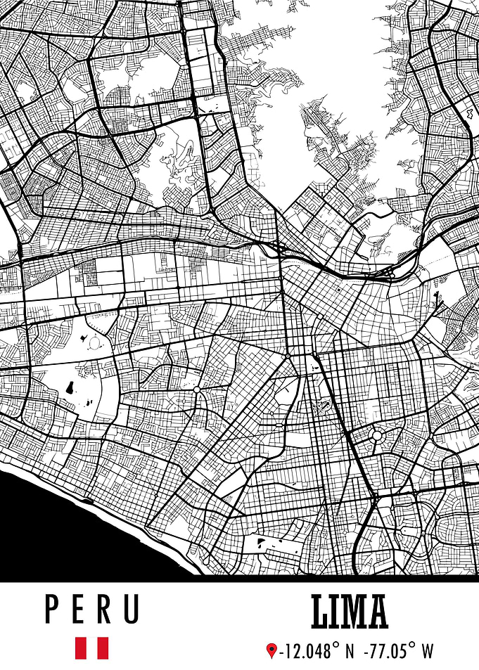 Lima PERU Map