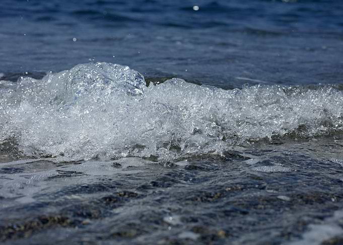 Waves macro background