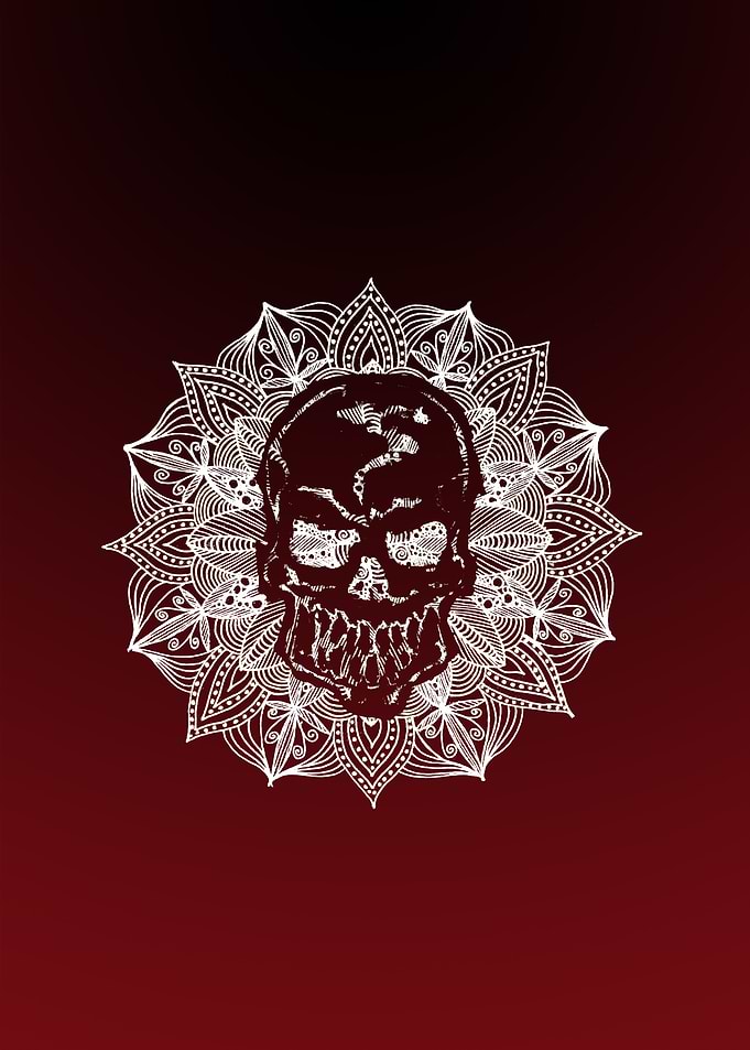 Mandala Circle Skull