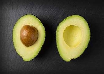 Two Avocado halves
