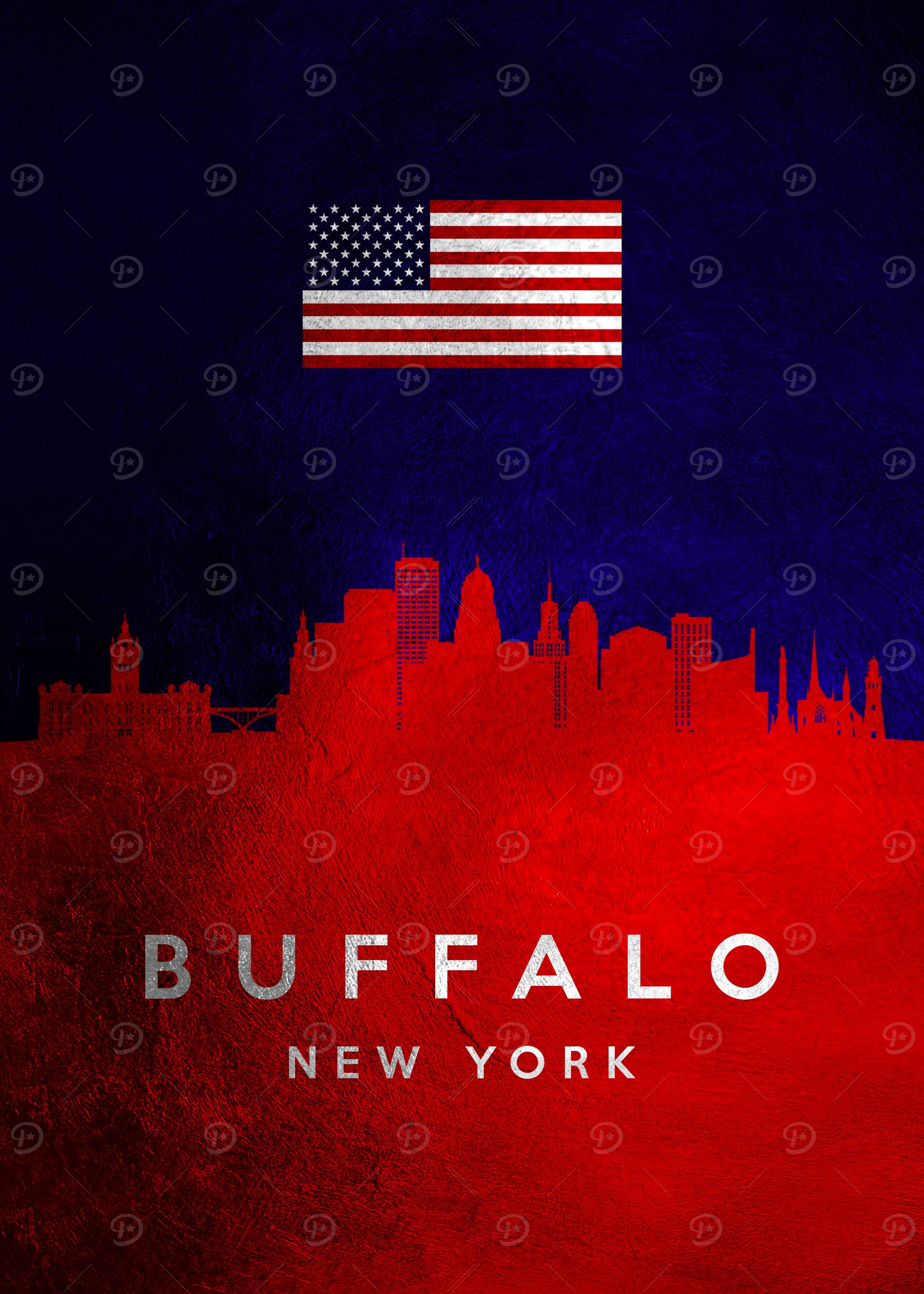 Buffalo New York Skyline