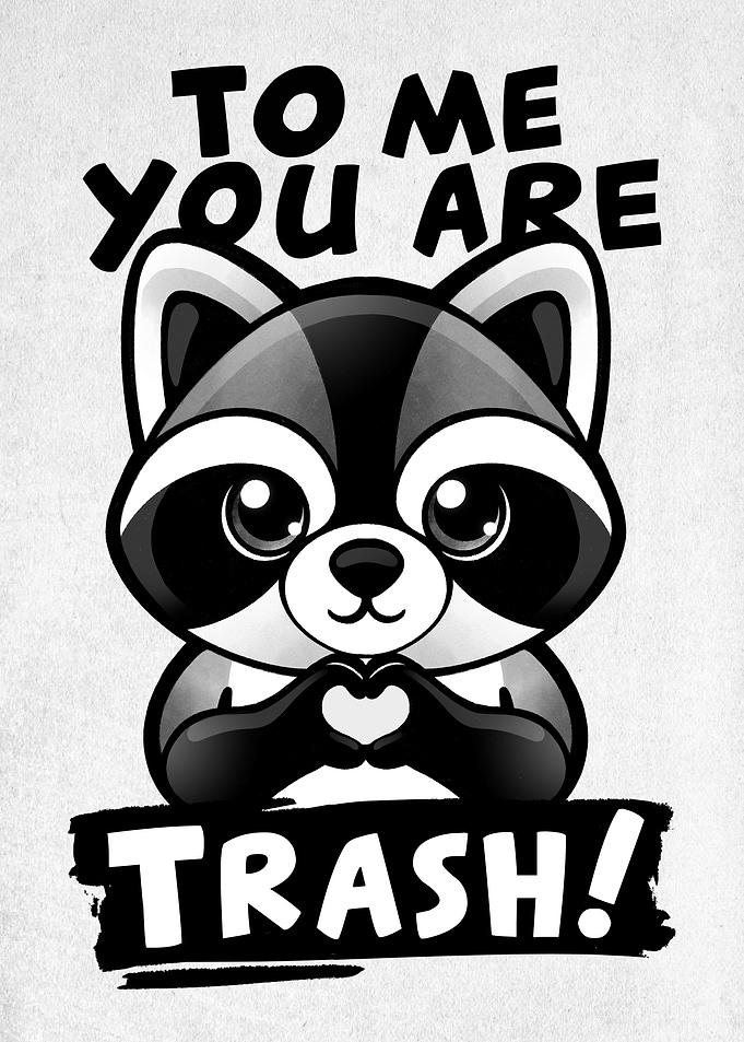 Raccoon trash lover