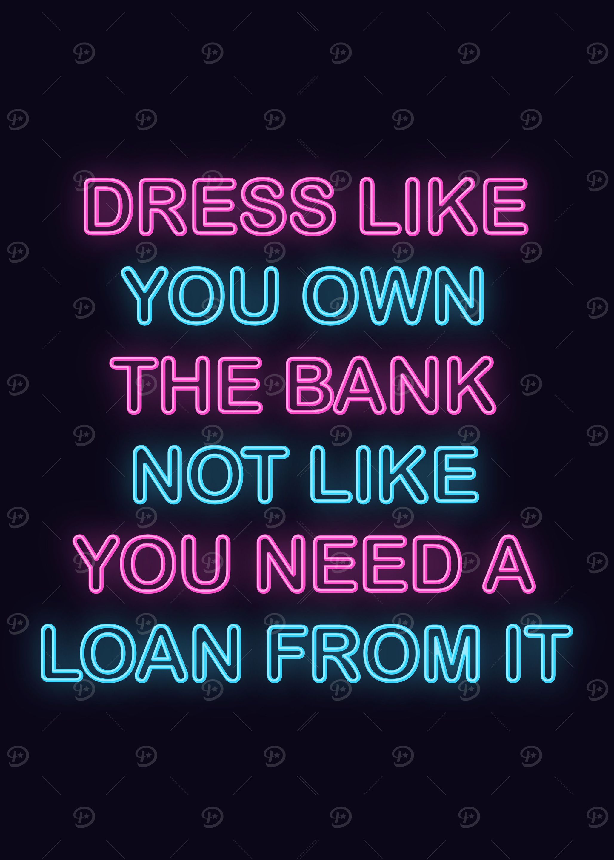 Neon Motivation Quote