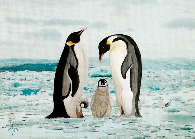 Emperor Penguin Family