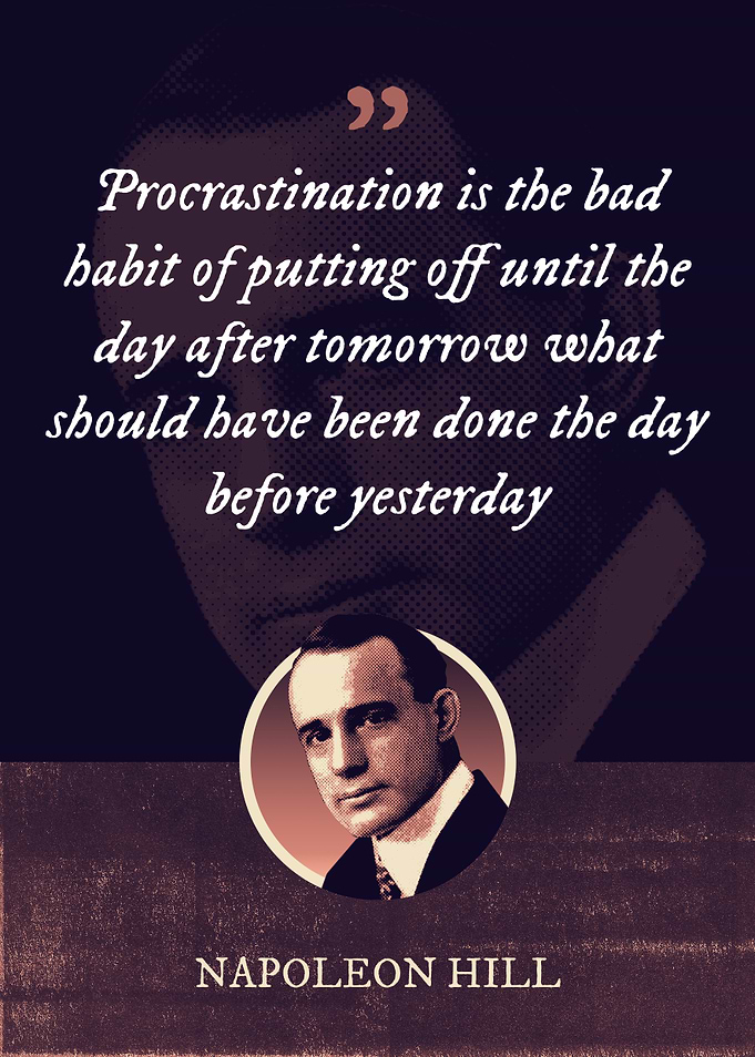 Procrastination is the bad