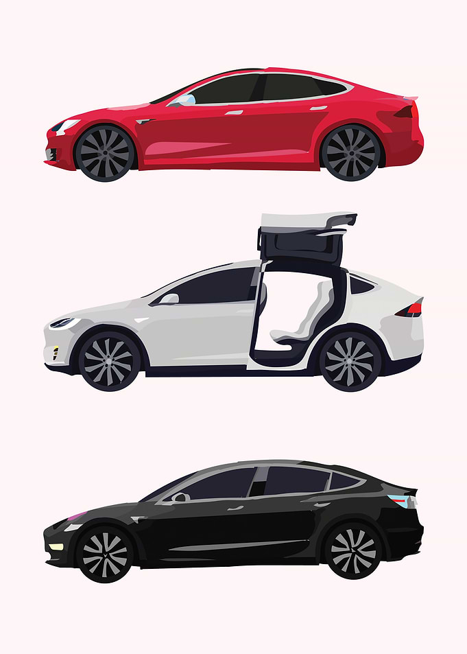 Minimalist Tesla Cars 2