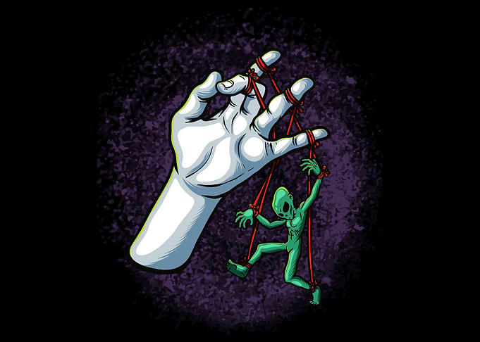 Alien caught handed