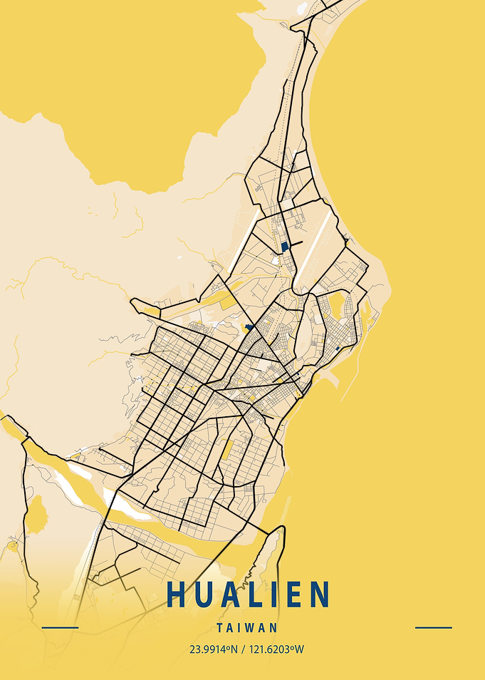 Hualien Yellow City Map