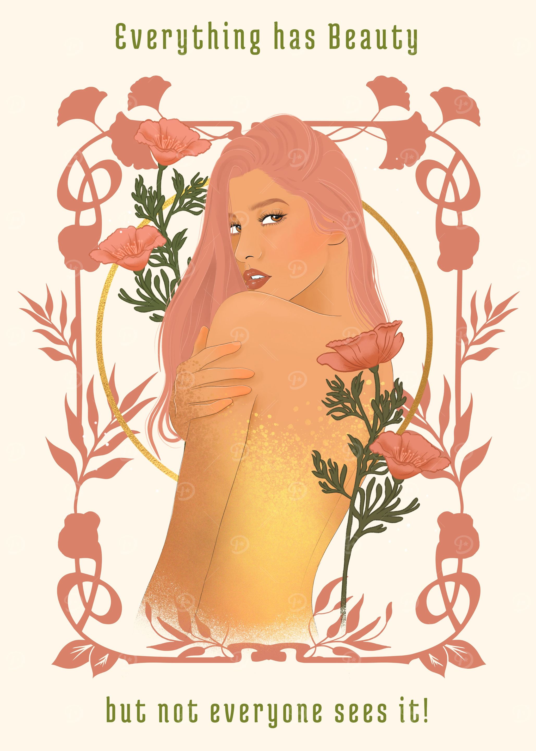 Beautiful Woman Floral