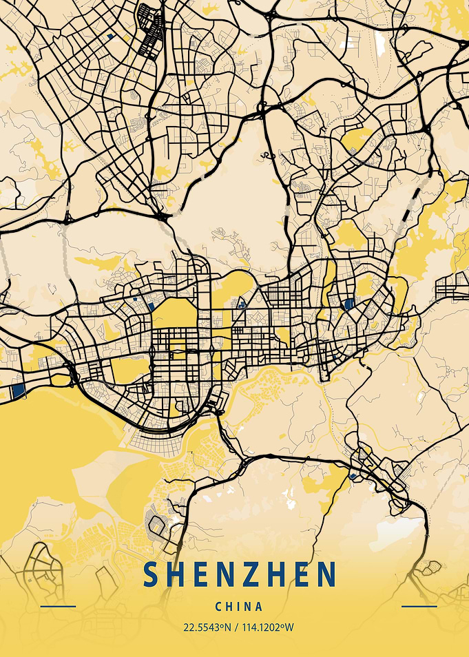 Shenzhen Yellow City Map