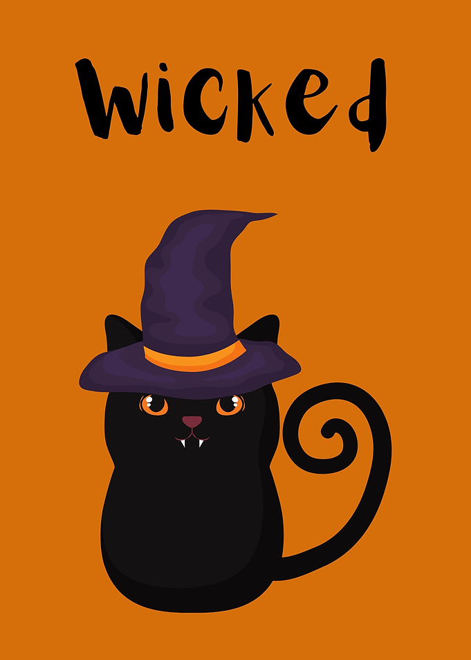 Wicked Black Cat Halloween