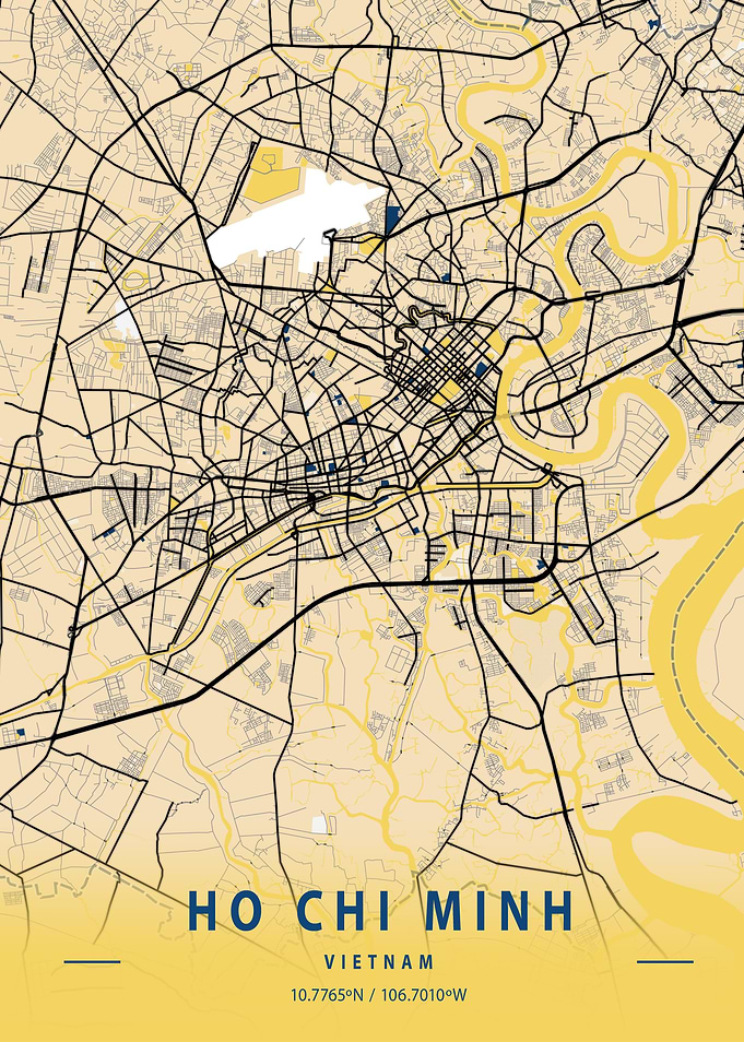 Ho Chi Minh Yellow Map