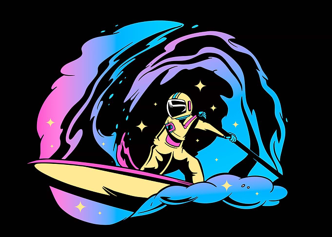 Paddleboarding Astronaut