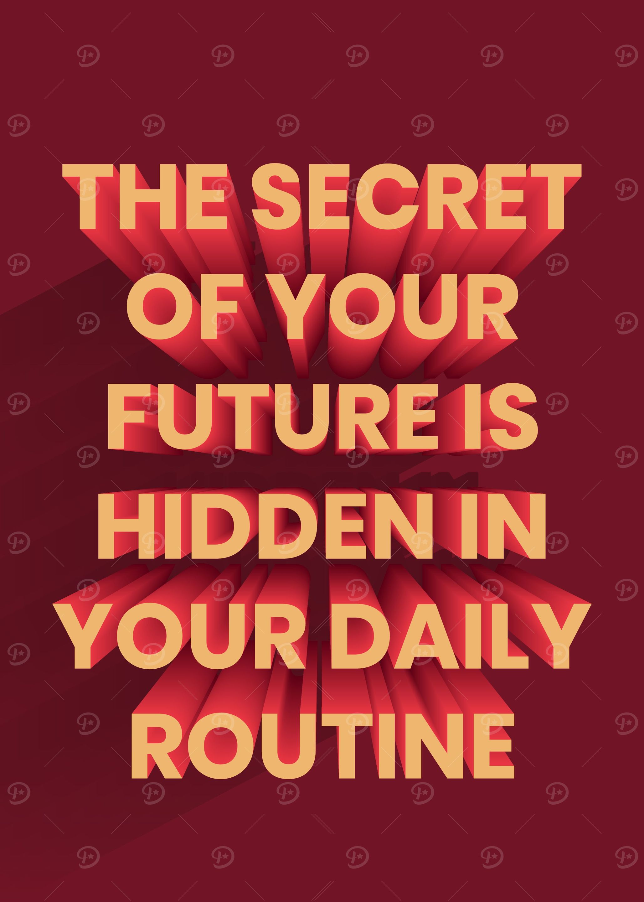 3D Motivation Quote