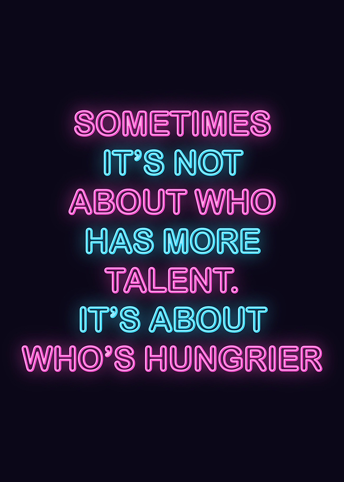 Neon Motivation Quote
