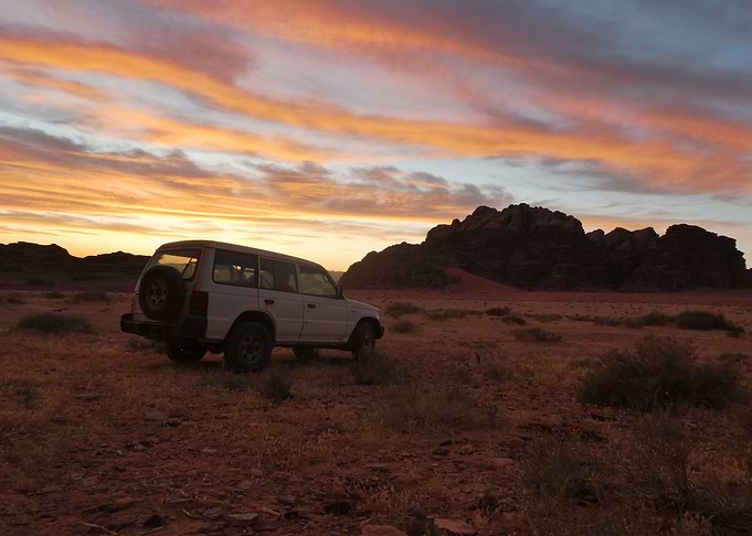 Car in Wadi Rum