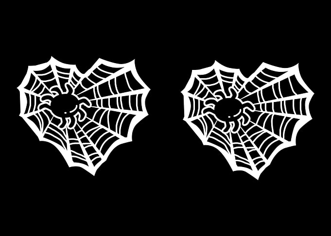 Spider cobweb breasts bra
