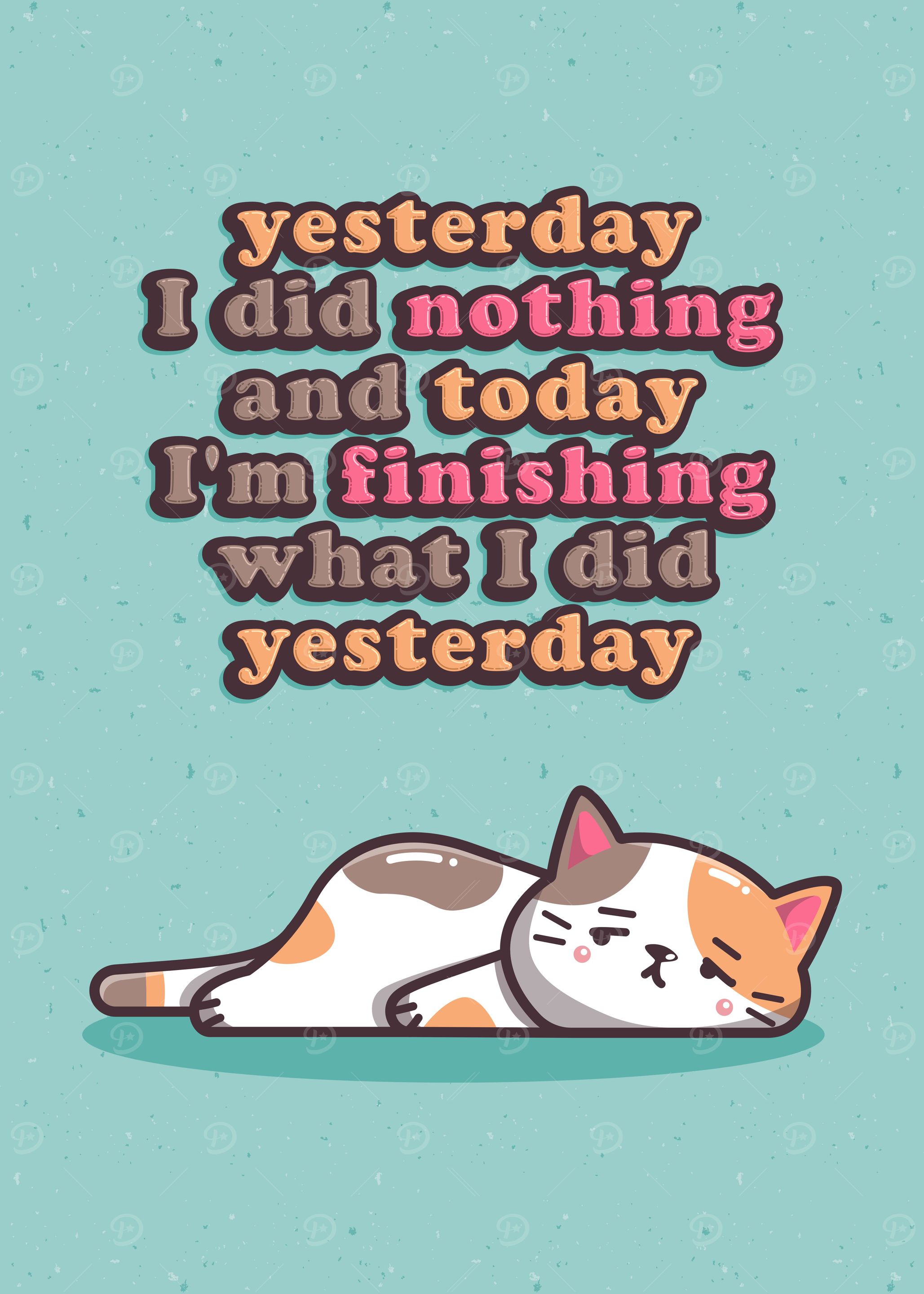 Kawaii Lazy Cat