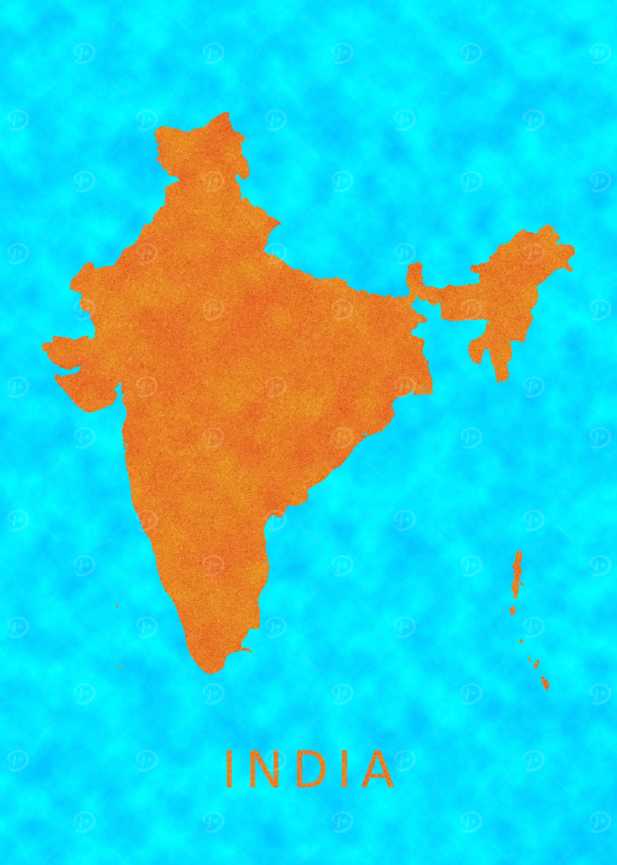 India Flag Map