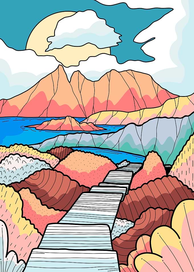 A path to the mountains
