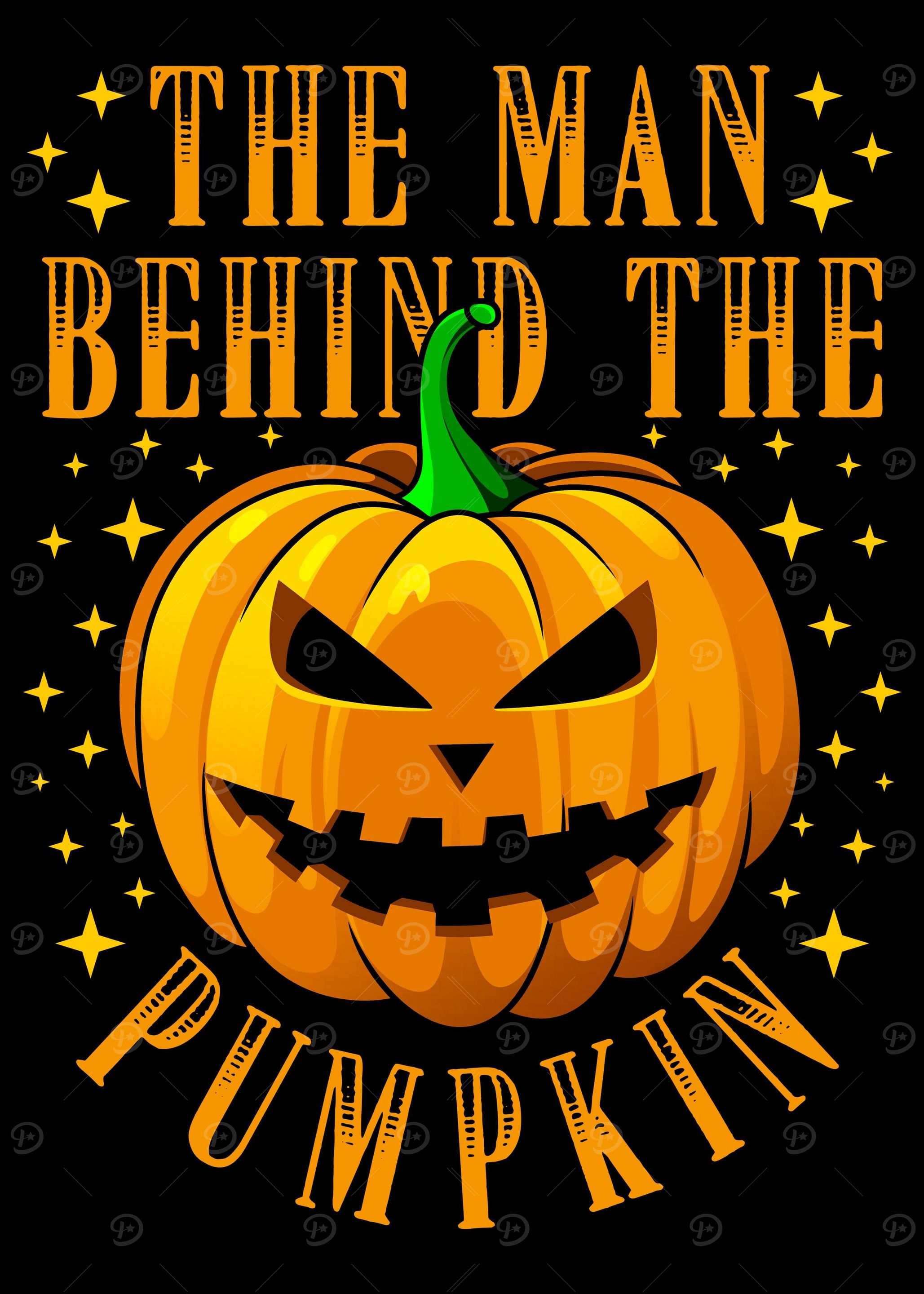 Man Behind Pumpkin
