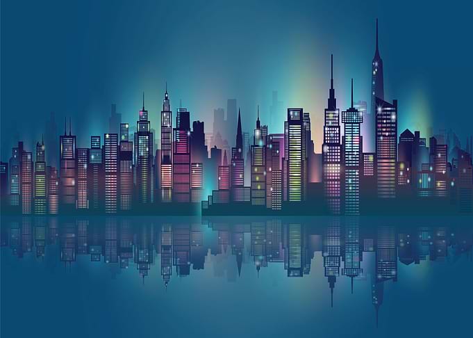 modern skyline outline