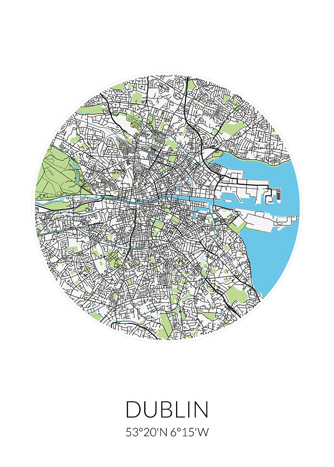 Dublin Circle City Map