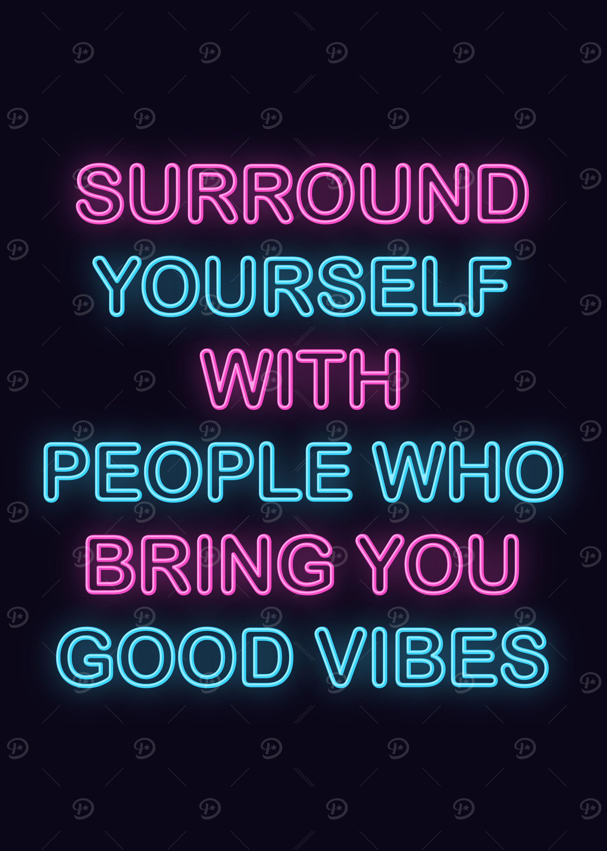Neon Motivation Quote