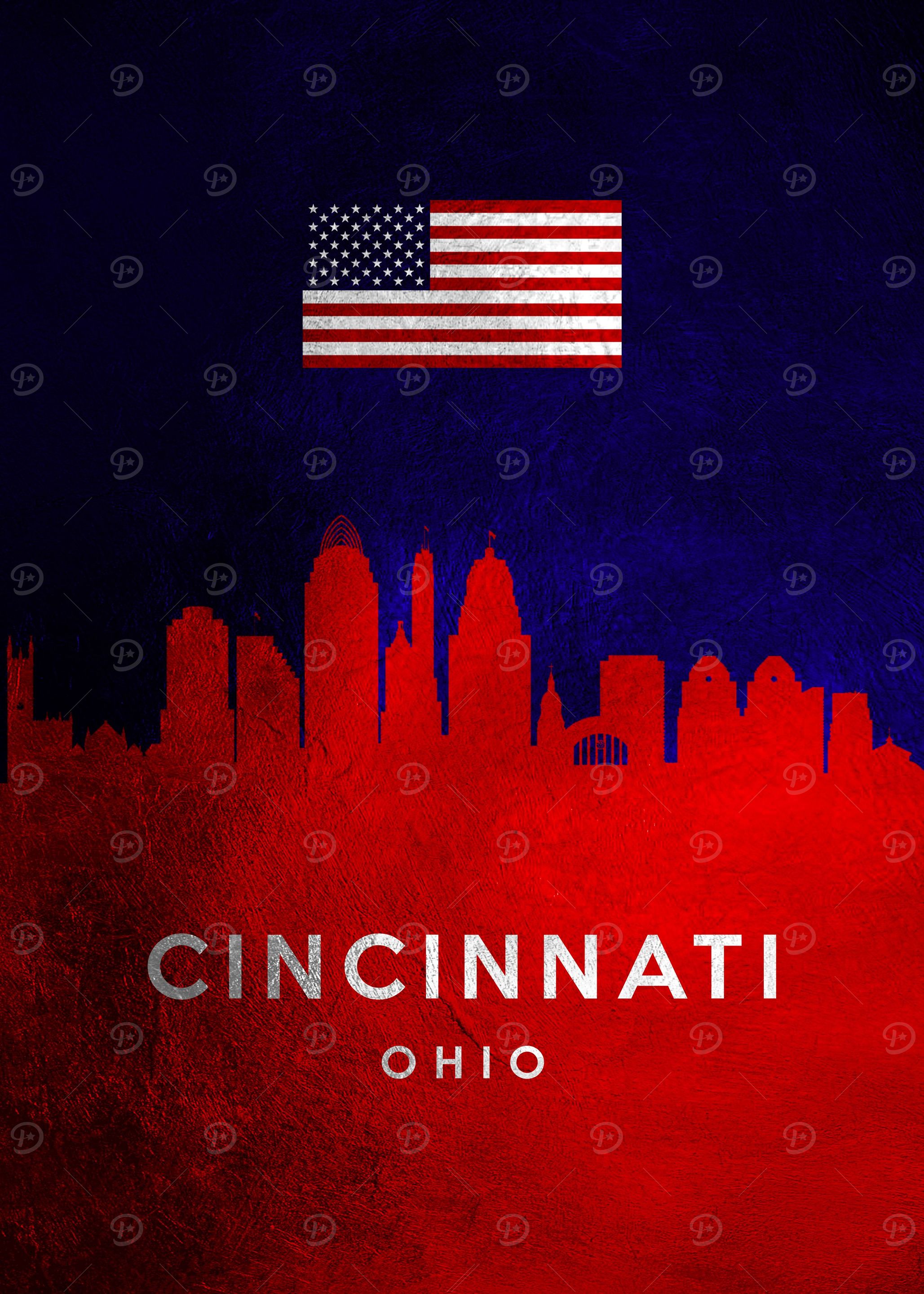Cincinnati Ohio Skyline