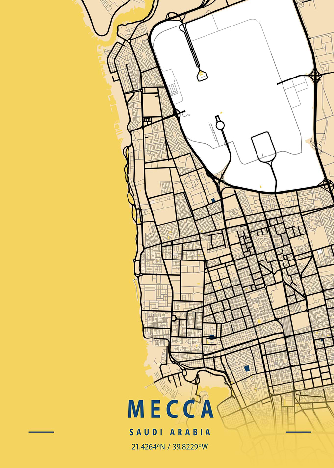 Mecca Yellow City Map