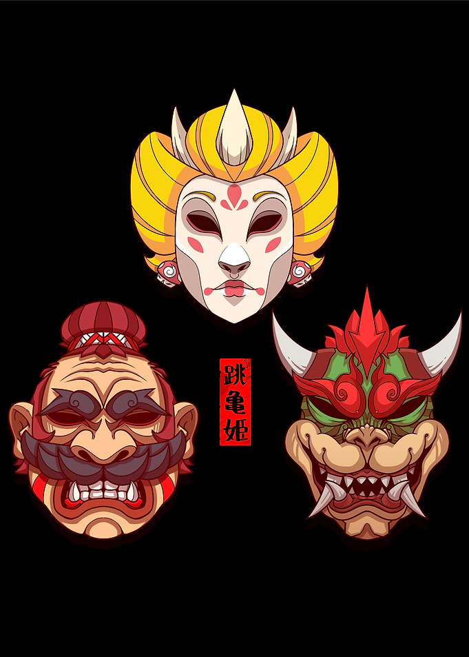 Oni Mario Bowser Peach