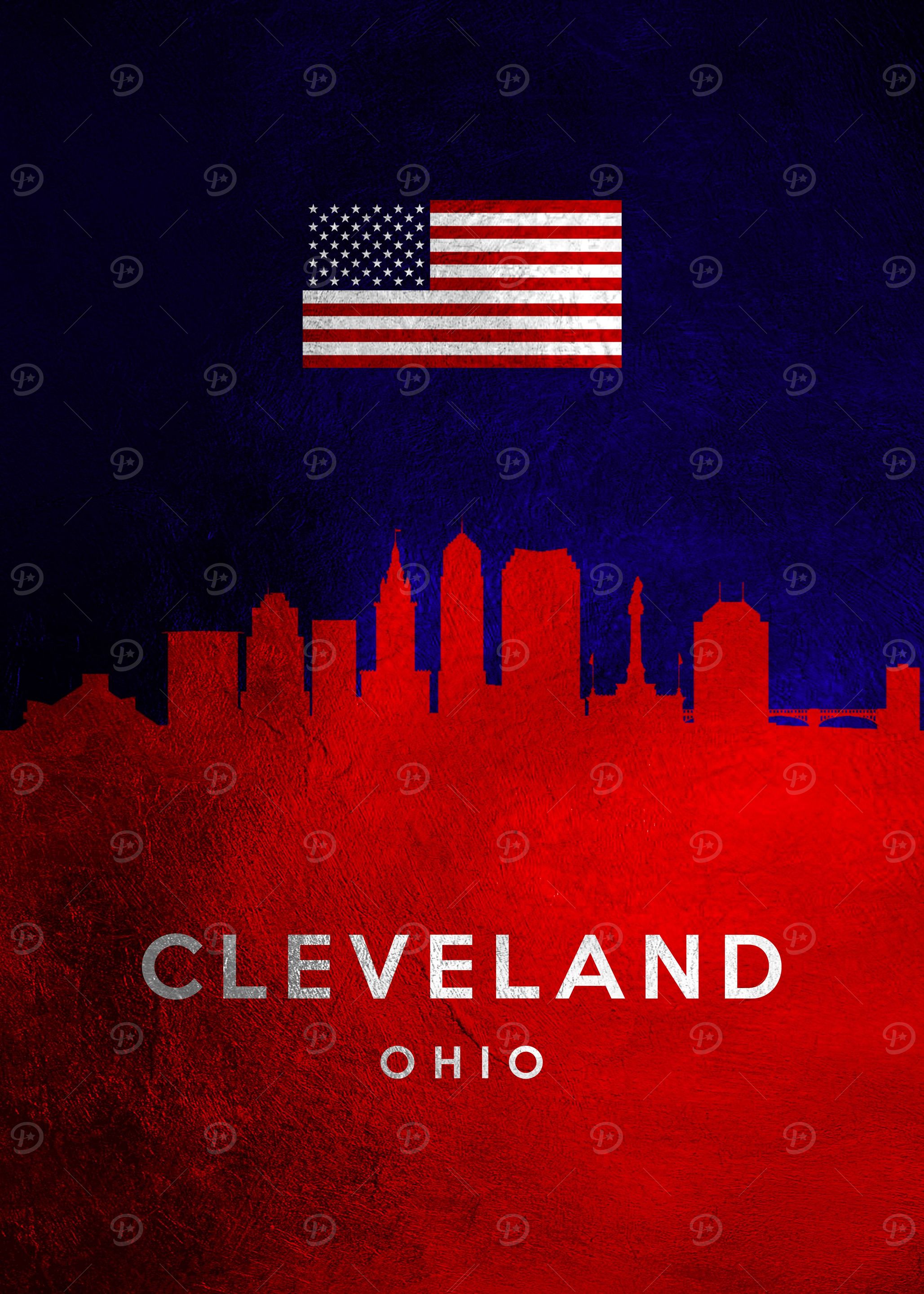 Cleveland Ohio Skyline