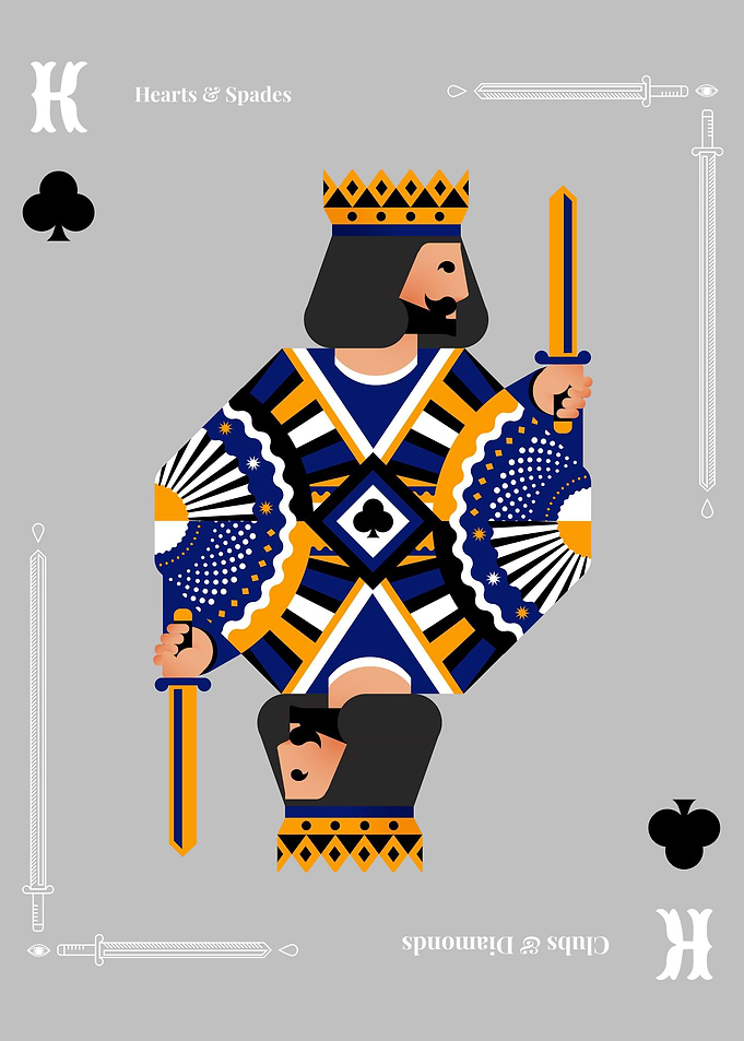 Poker cards the King