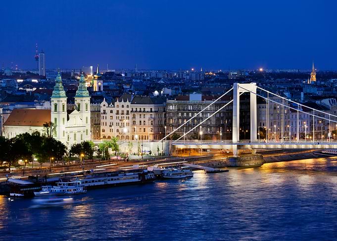 Budapest Night Cityscape