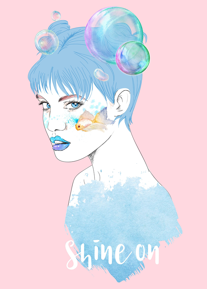 Sexy Bubble Girl Shine on