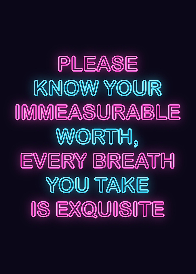 Neon Motivation Quote