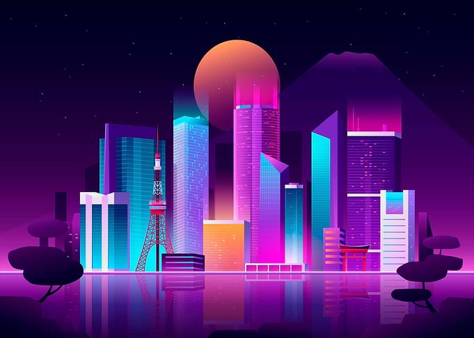Tokyo modern skyline