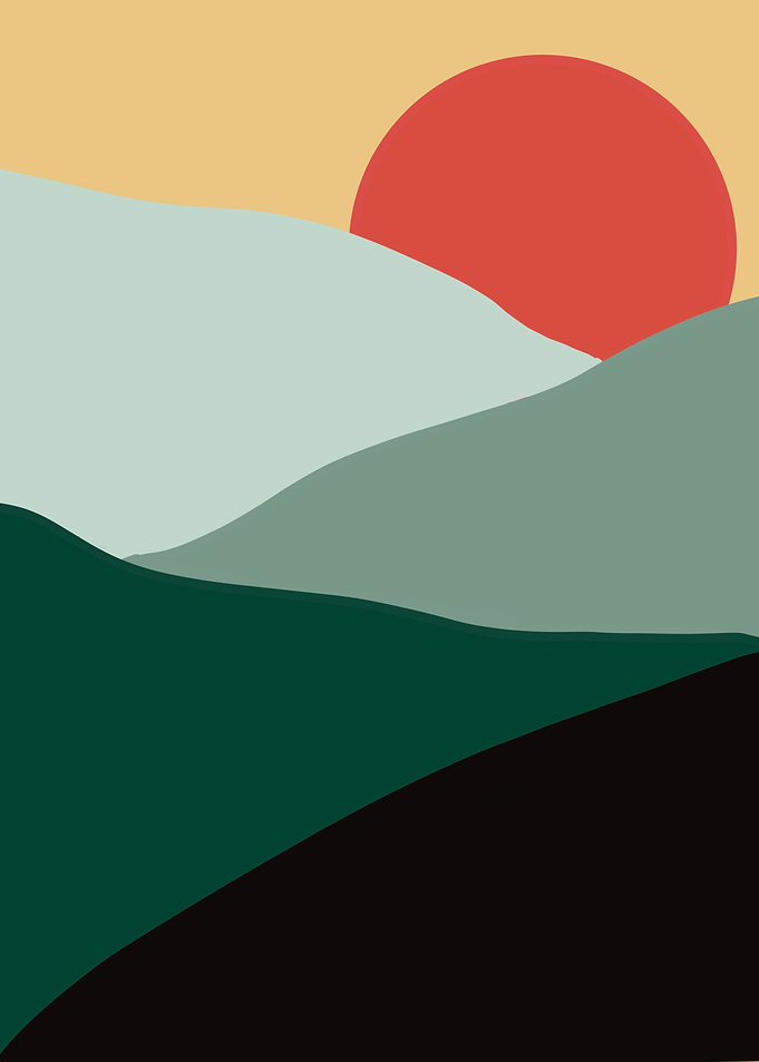 Mountains and Sun