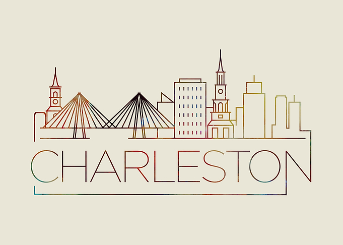 Charleston Town Skyline